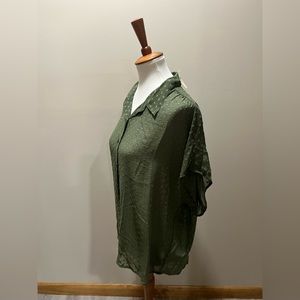 Coldwater Creek sheer button down blouse